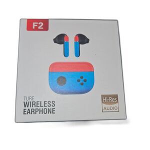 TURE Wireless Earphone Earbuds Bluetooth Touch Control Charging Case Blue Red